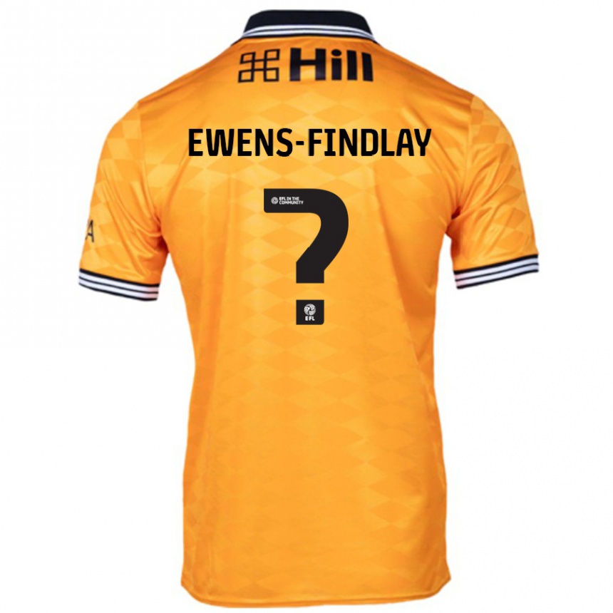 Kids Football Ty Ewens-Findlay #0 Orange Home Jersey 2024/25 T-Shirt Australia