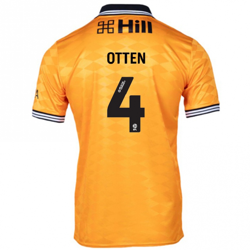 Kids Football Gisela Otten #4 Orange Home Jersey 2024/25 T-Shirt Australia