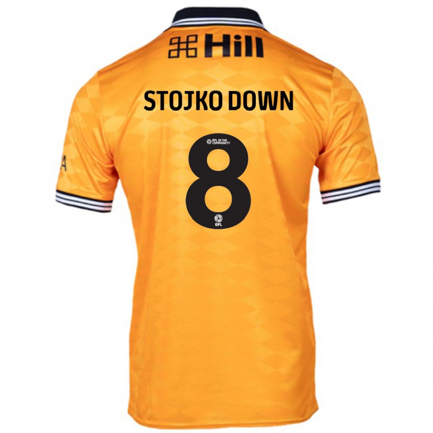 Kids Football Alysha Stojko-Down #8 Orange Home Jersey 2024/25 T-Shirt Australia