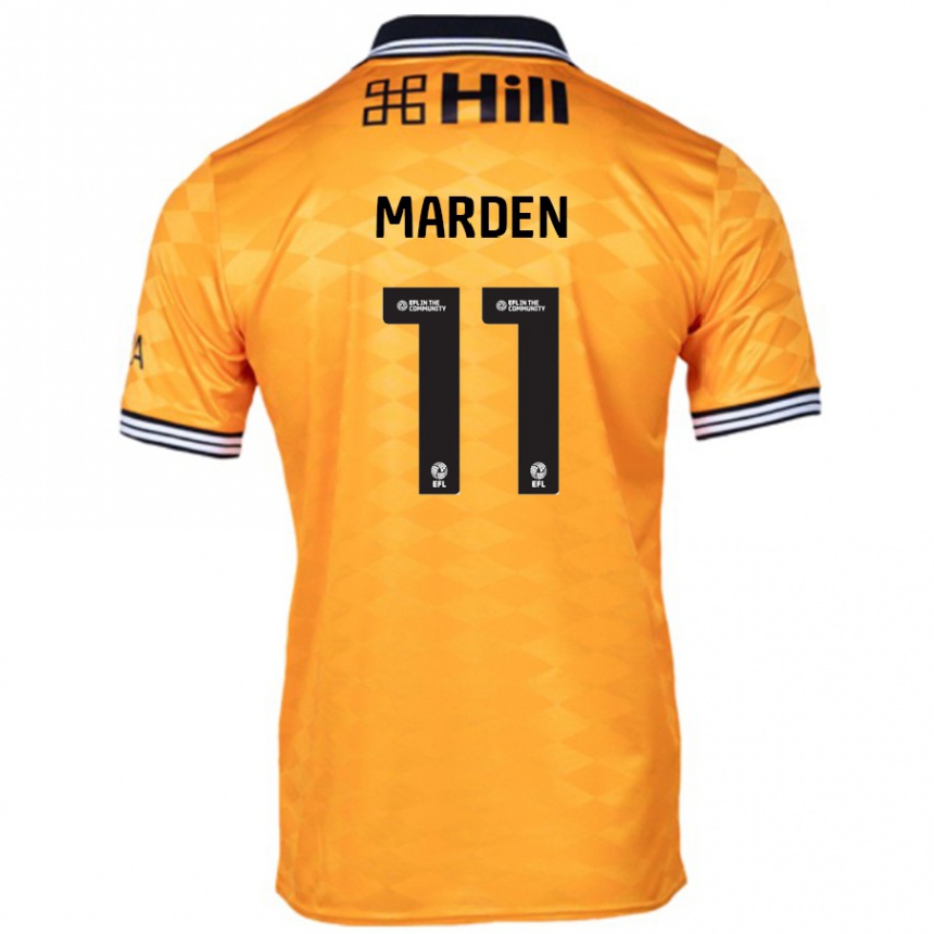 Kids Football Ella Marden #11 Orange Home Jersey 2024/25 T-Shirt Australia