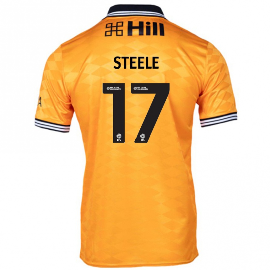 Kids Football Fran Steele #17 Orange Home Jersey 2024/25 T-Shirt Australia