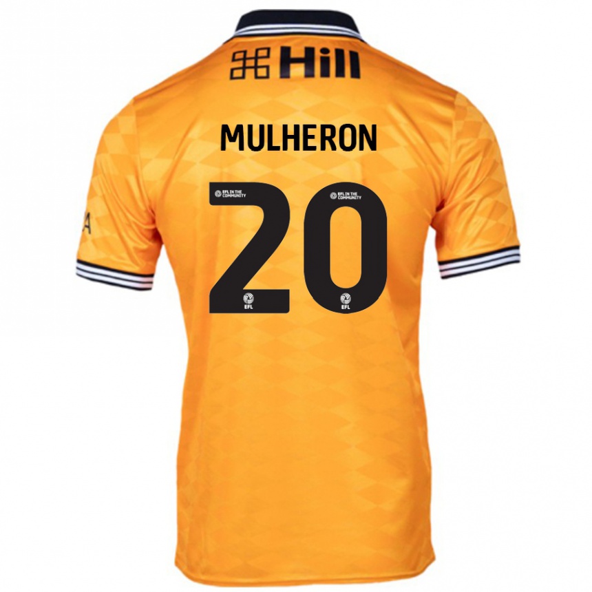 Kids Football Bronwyn Mulheron #20 Orange Home Jersey 2024/25 T-Shirt Australia