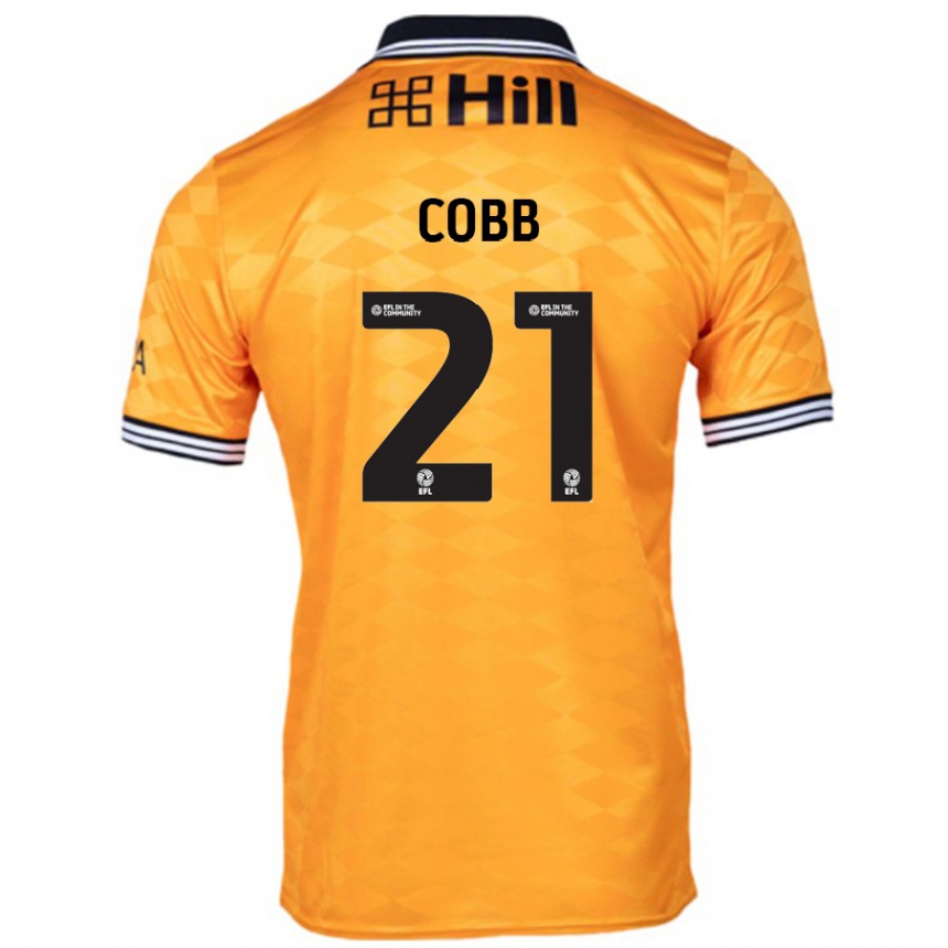 Kids Football Serena Cobb #21 Orange Home Jersey 2024/25 T-Shirt Australia