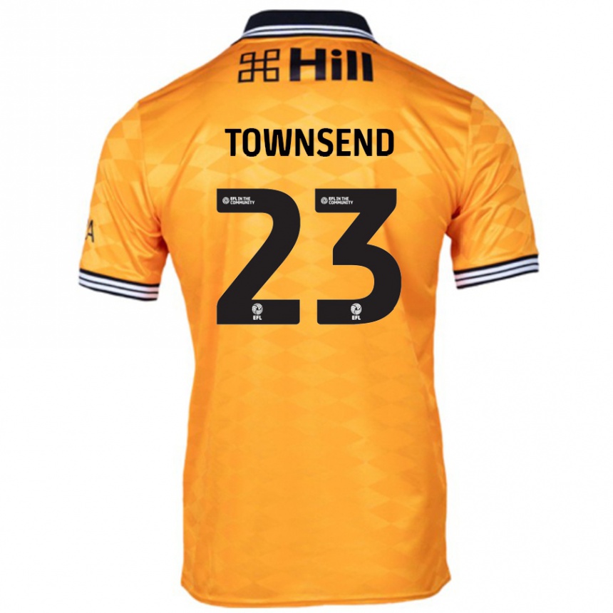 Kids Football Eleanor Townsend #23 Orange Home Jersey 2024/25 T-Shirt Australia