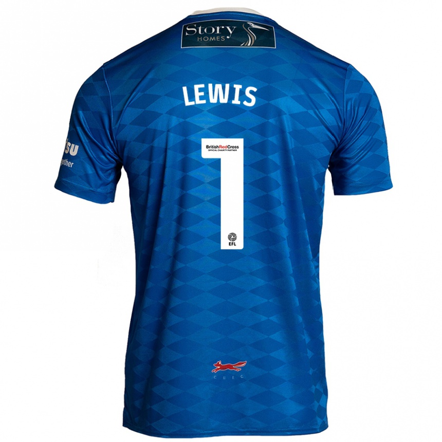 Kids Football Harry Lewis #1 Blue Home Jersey 2024/25 T-Shirt Australia