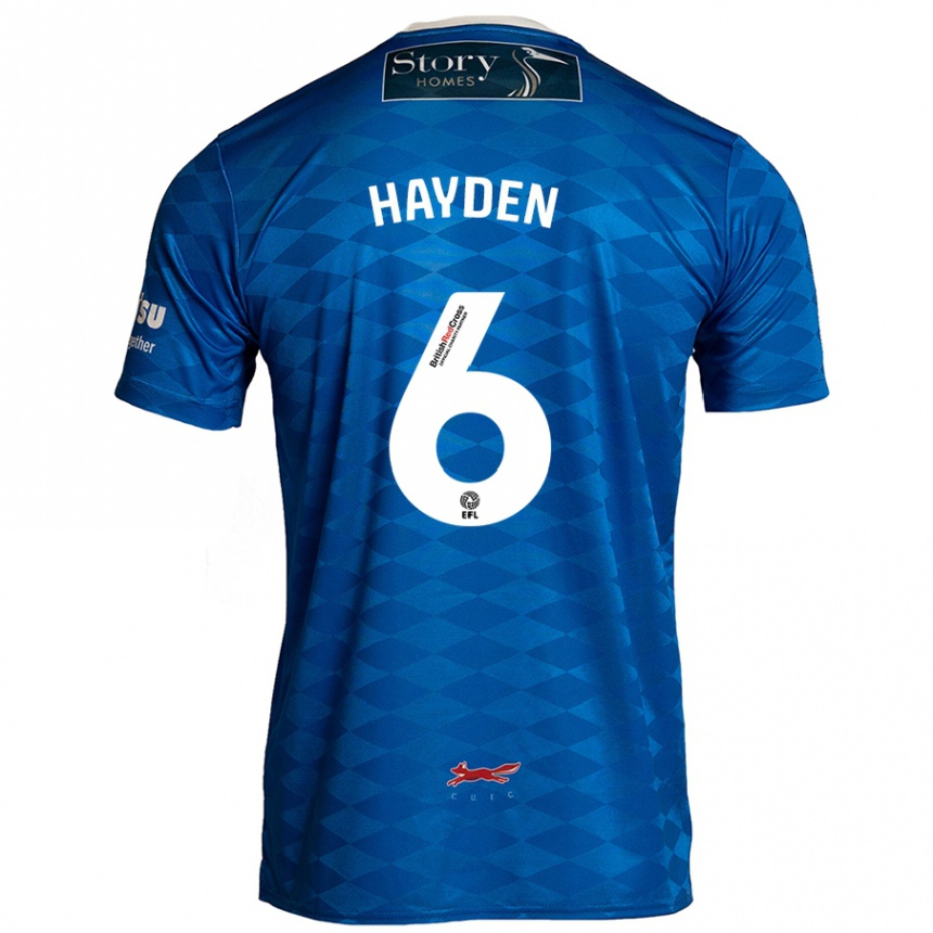 Kids Football Aaron Hayden #6 Blue Home Jersey 2024/25 T-Shirt Australia