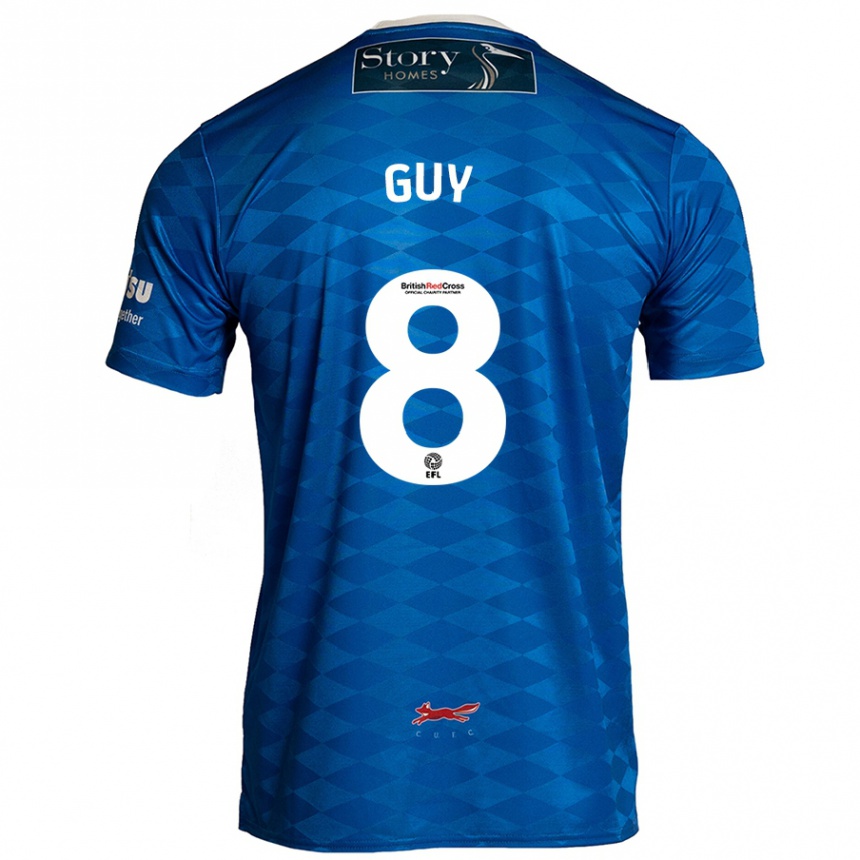 Kids Football Callum Guy #8 Blue Home Jersey 2024/25 T-Shirt Australia