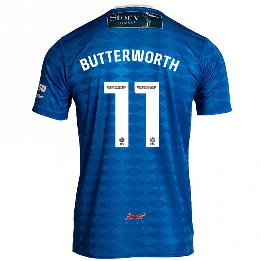 Kids Football Daniel Butterworth #11 Blue Home Jersey 2024/25 T-Shirt Australia