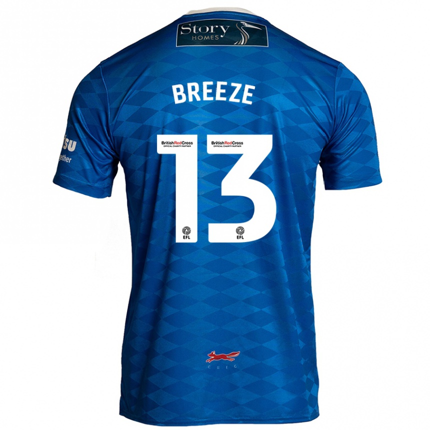 Kids Football Gabriel Breeze #13 Blue Home Jersey 2024/25 T-Shirt Australia