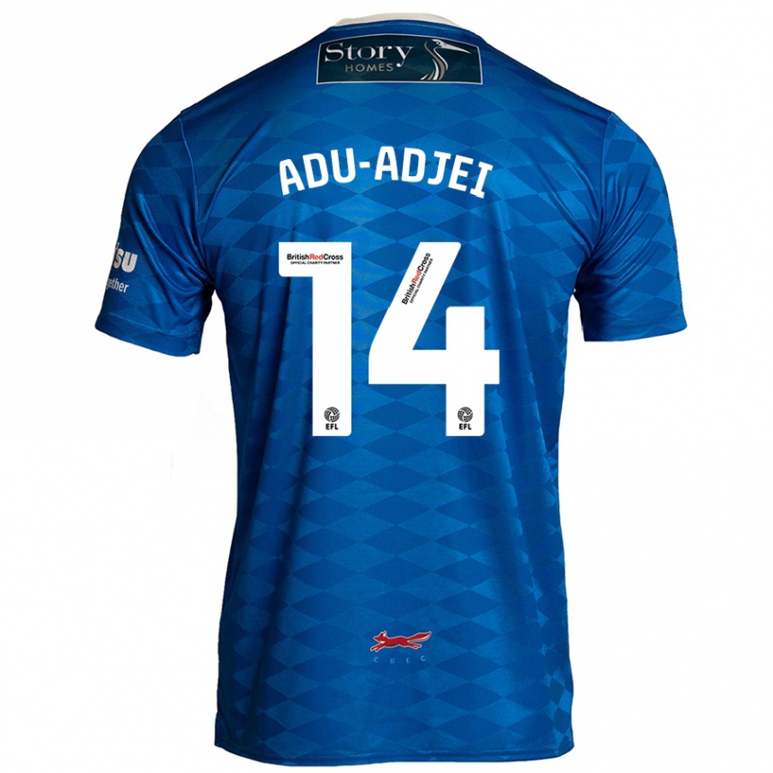 Kids Football Daniel Adu-Adjei #14 Blue Home Jersey 2024/25 T-Shirt Australia