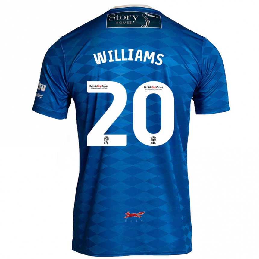 Kids Football Ben Williams #20 Blue Home Jersey 2024/25 T-Shirt Australia