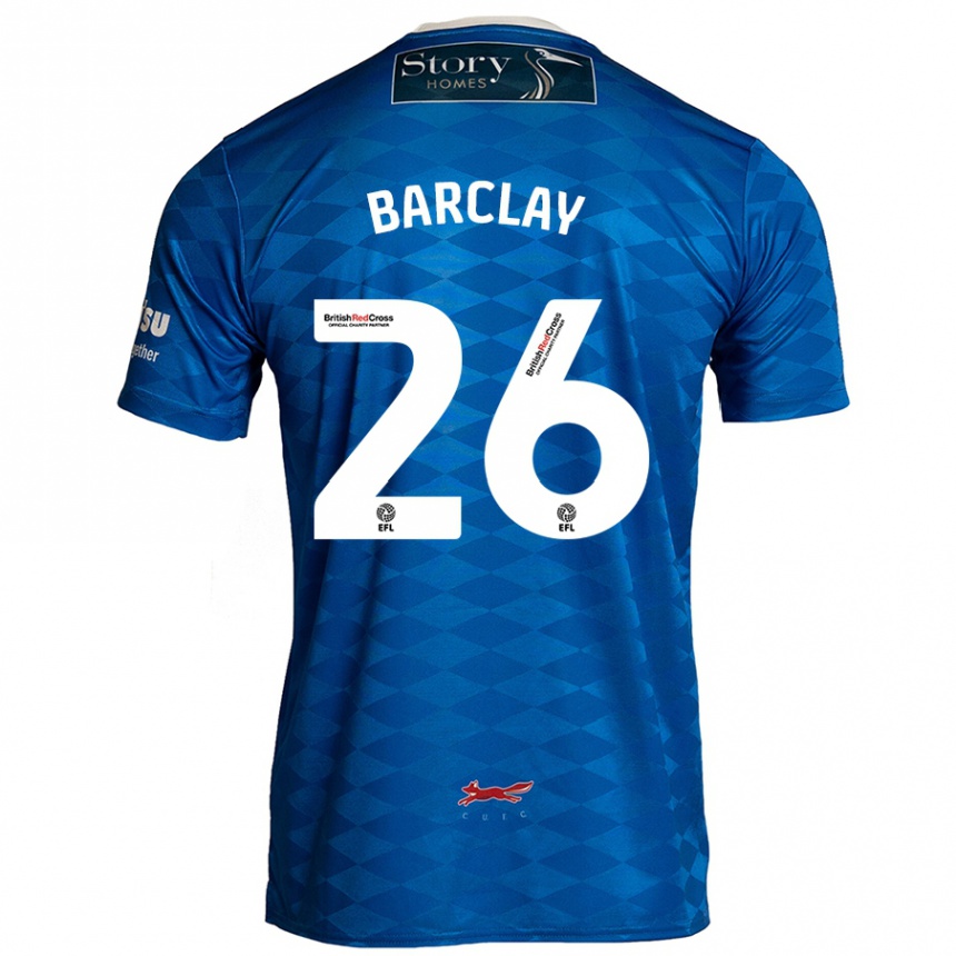 Kids Football Ben Barclay #26 Blue Home Jersey 2024/25 T-Shirt Australia