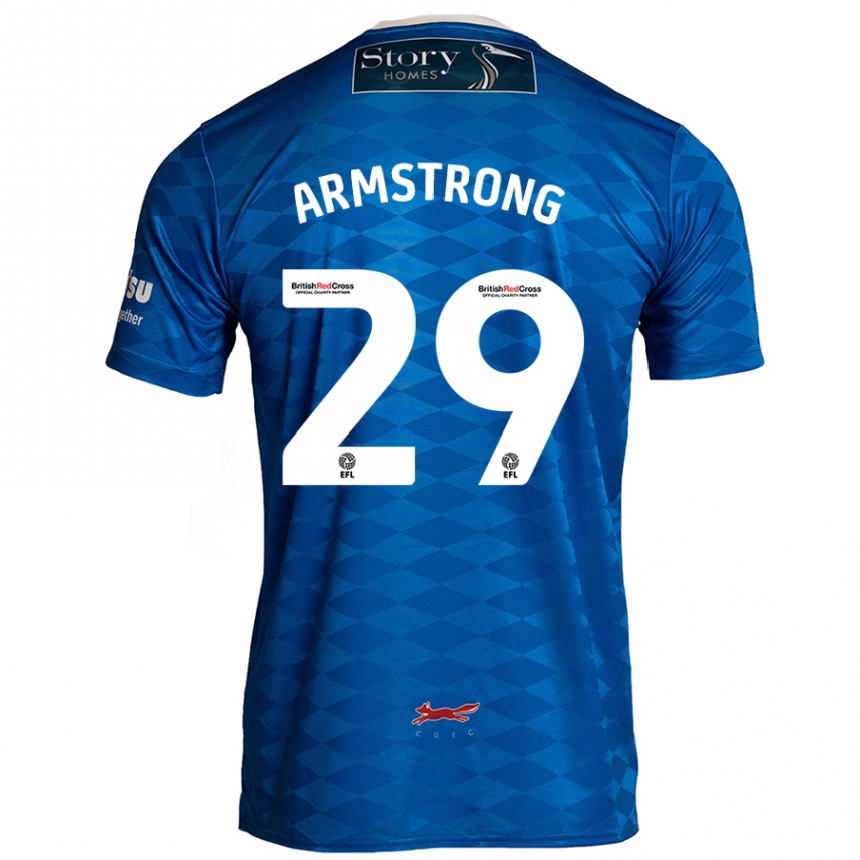 Kids Football Luke Armstrong #29 Blue Home Jersey 2024/25 T-Shirt Australia