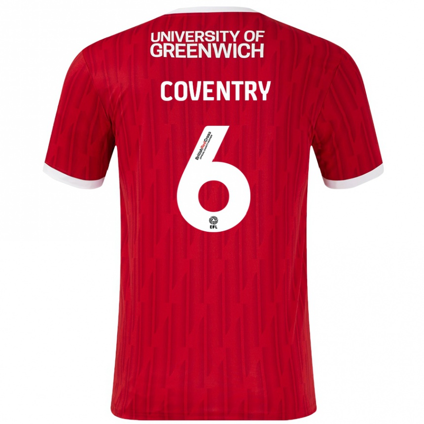 Kids Football Conor Coventry #6 Red White Home Jersey 2024/25 T-Shirt Australia