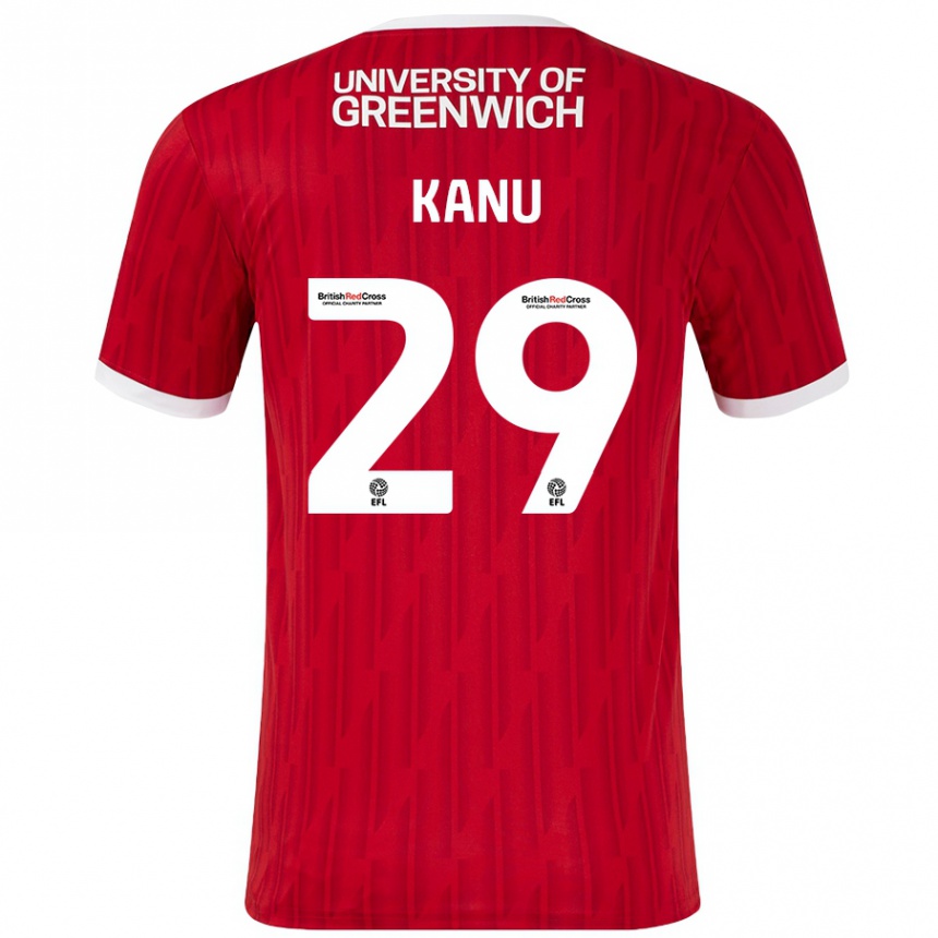 Kids Football Daniel Kanu #29 Red White Home Jersey 2024/25 T-Shirt Australia