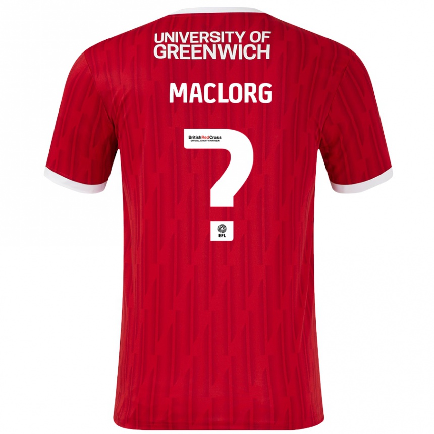 Kids Football Lennon Maclorg #0 Red White Home Jersey 2024/25 T-Shirt Australia