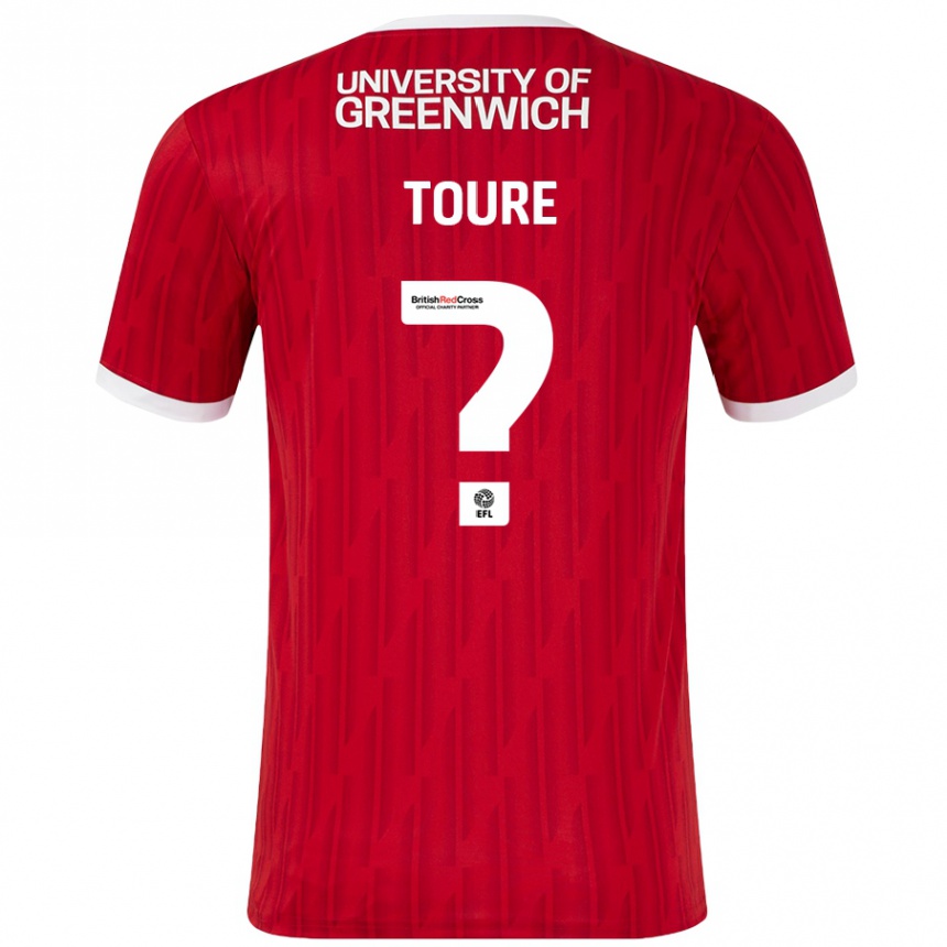 Kids Football Seydil Toure #0 Red White Home Jersey 2024/25 T-Shirt Australia