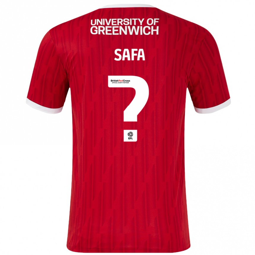 Kids Football Jacob Safa #0 Red White Home Jersey 2024/25 T-Shirt Australia