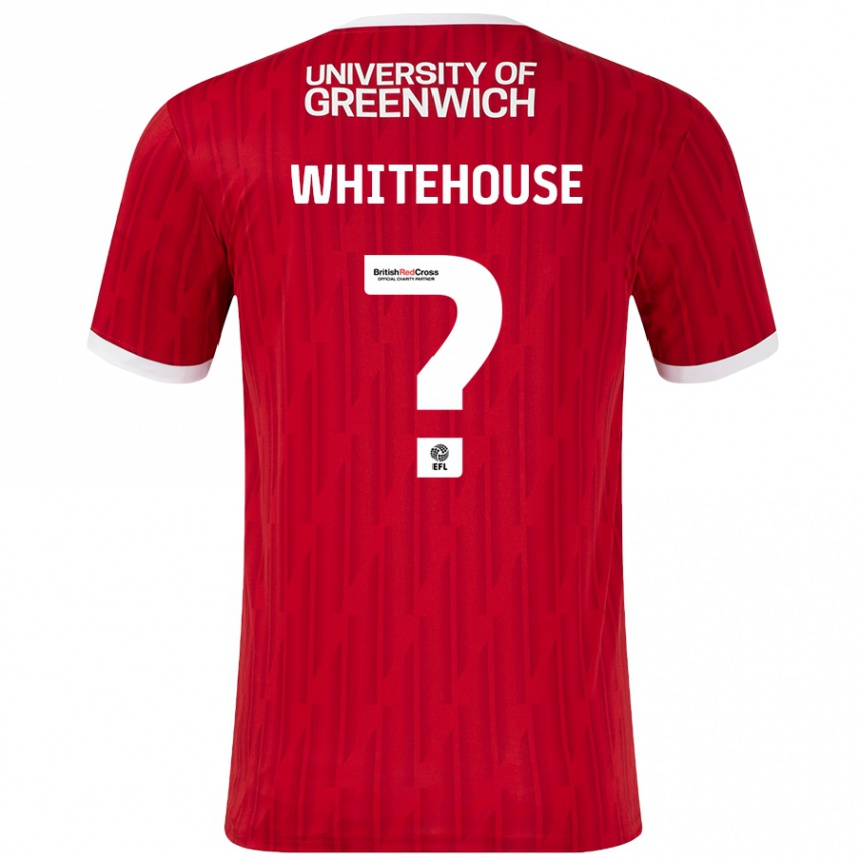 Kids Football Sophie Whitehouse #0 Red White Home Jersey 2024/25 T-Shirt Australia