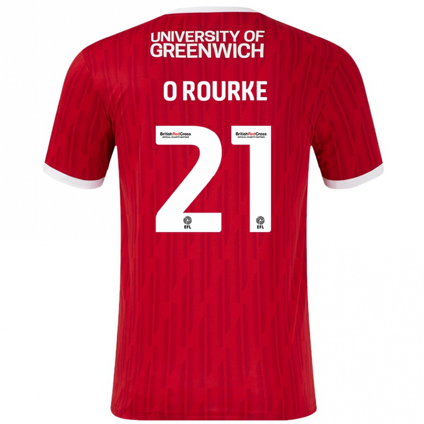 Kids Football Sophie O'rourke #21 Red White Home Jersey 2024/25 T-Shirt Australia