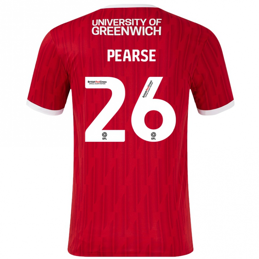 Kids Football Gracie Pearse #26 Red White Home Jersey 2024/25 T-Shirt Australia