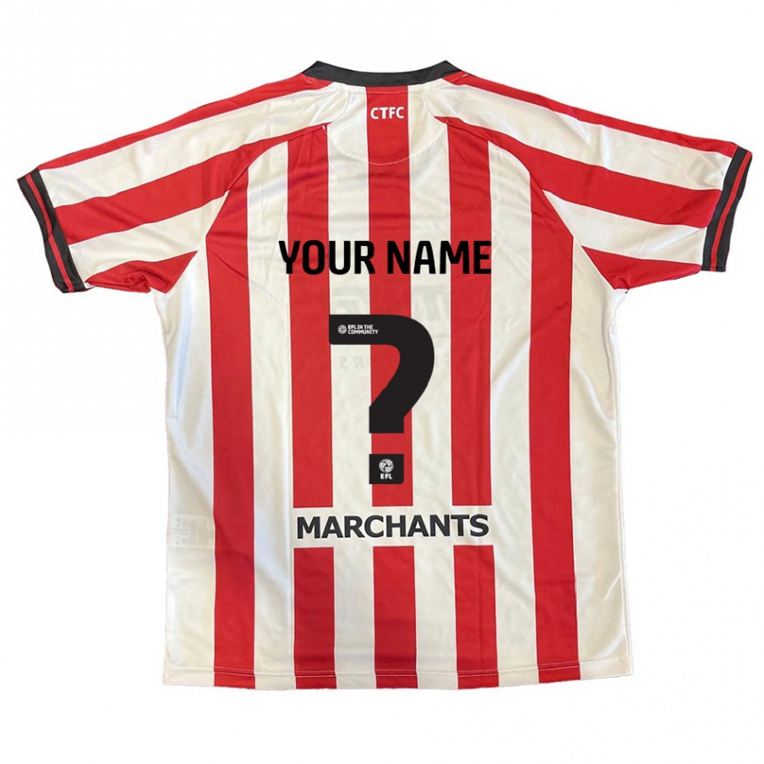 Kids Football Your Name #0 Red White Home Jersey 2024/25 T-Shirt Australia