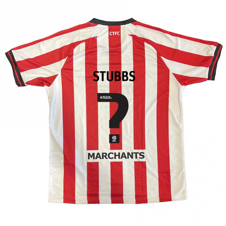 Kids Football Sam Stubbs #0 Red White Home Jersey 2024/25 T-Shirt Australia