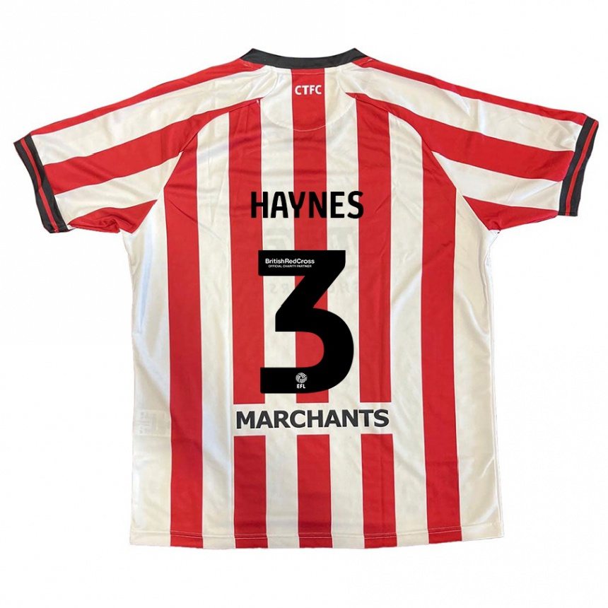 Kids Football Ryan Haynes #3 Red White Home Jersey 2024/25 T-Shirt Australia