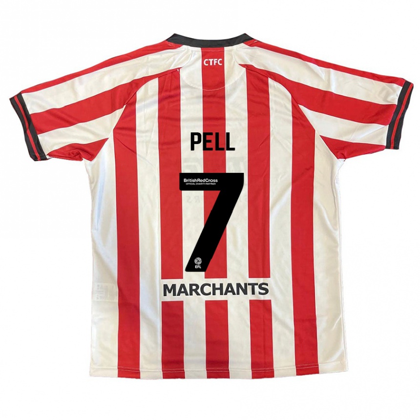 Kids Football Harry Pell #7 Red White Home Jersey 2024/25 T-Shirt Australia