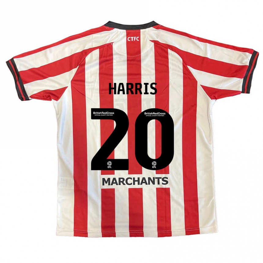 Kids Football Max Harris #20 Red White Home Jersey 2024/25 T-Shirt Australia