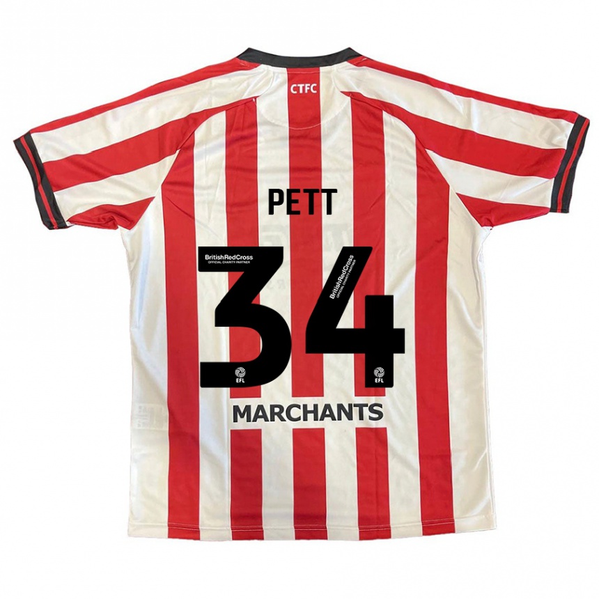 Kids Football Tom Pett #34 Red White Home Jersey 2024/25 T-Shirt Australia