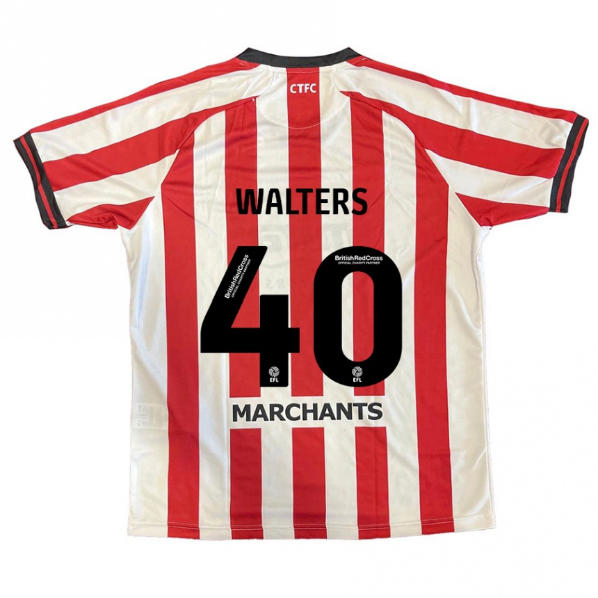 Kids Football Cameron Walters #40 Red White Home Jersey 2024/25 T-Shirt Australia