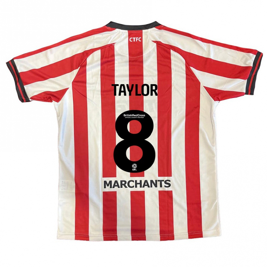 Kids Football Charlie Taylor #8 Red White Home Jersey 2024/25 T-Shirt Australia