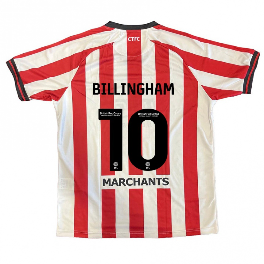 Kids Football Lily Billingham #10 Red White Home Jersey 2024/25 T-Shirt Australia