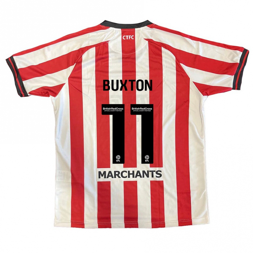 Kids Football Charlotte Buxton #11 Red White Home Jersey 2024/25 T-Shirt Australia