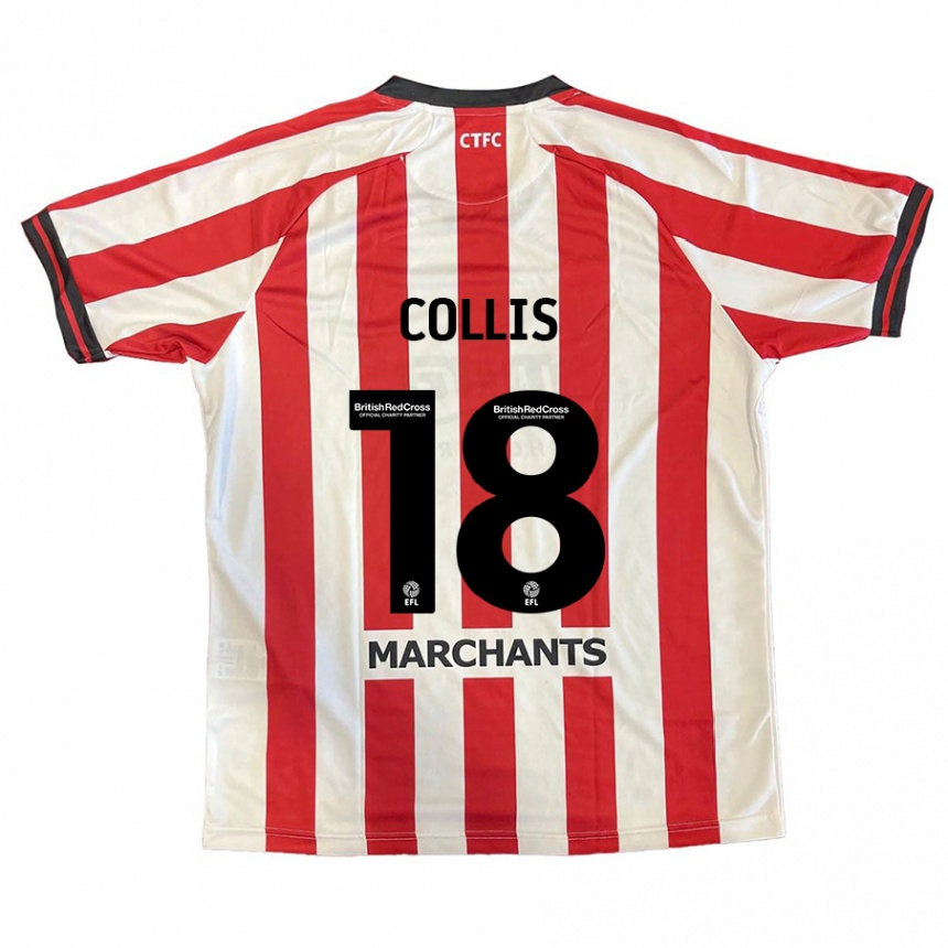 Kids Football Maisy Collis #18 Red White Home Jersey 2024/25 T-Shirt Australia