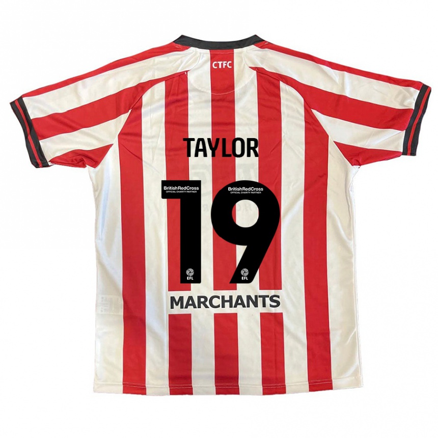 Kids Football Jessie Taylor #19 Red White Home Jersey 2024/25 T-Shirt Australia