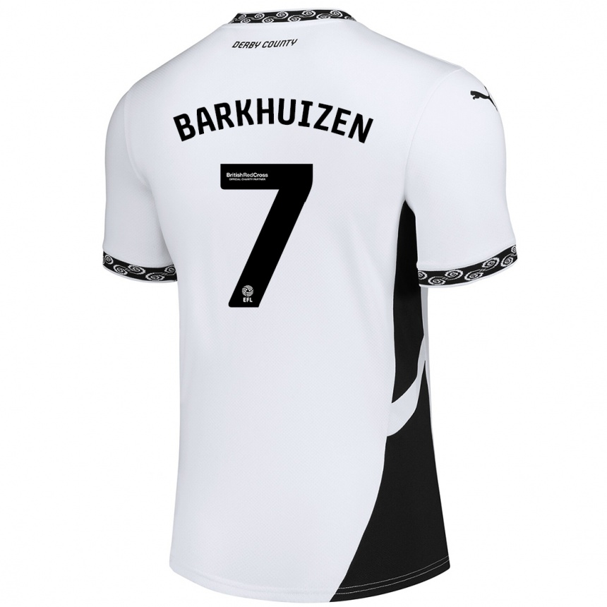 Kids Football Tom Barkhuizen #7 White Black Home Jersey 2024/25 T-Shirt Australia