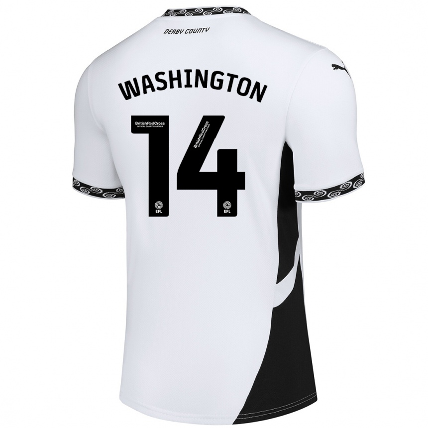 Kids Football Conor Washington #14 White Black Home Jersey 2024/25 T-Shirt Australia