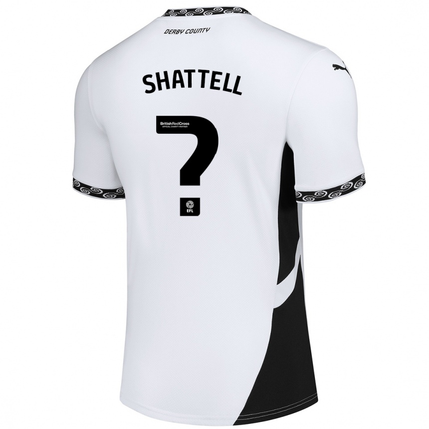 Kids Football Josh Shattell #0 White Black Home Jersey 2024/25 T-Shirt Australia