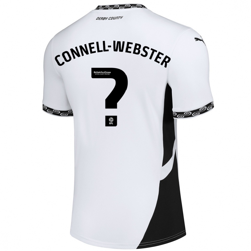 Kids Football Braidy Connell-Webster #0 White Black Home Jersey 2024/25 T-Shirt Australia