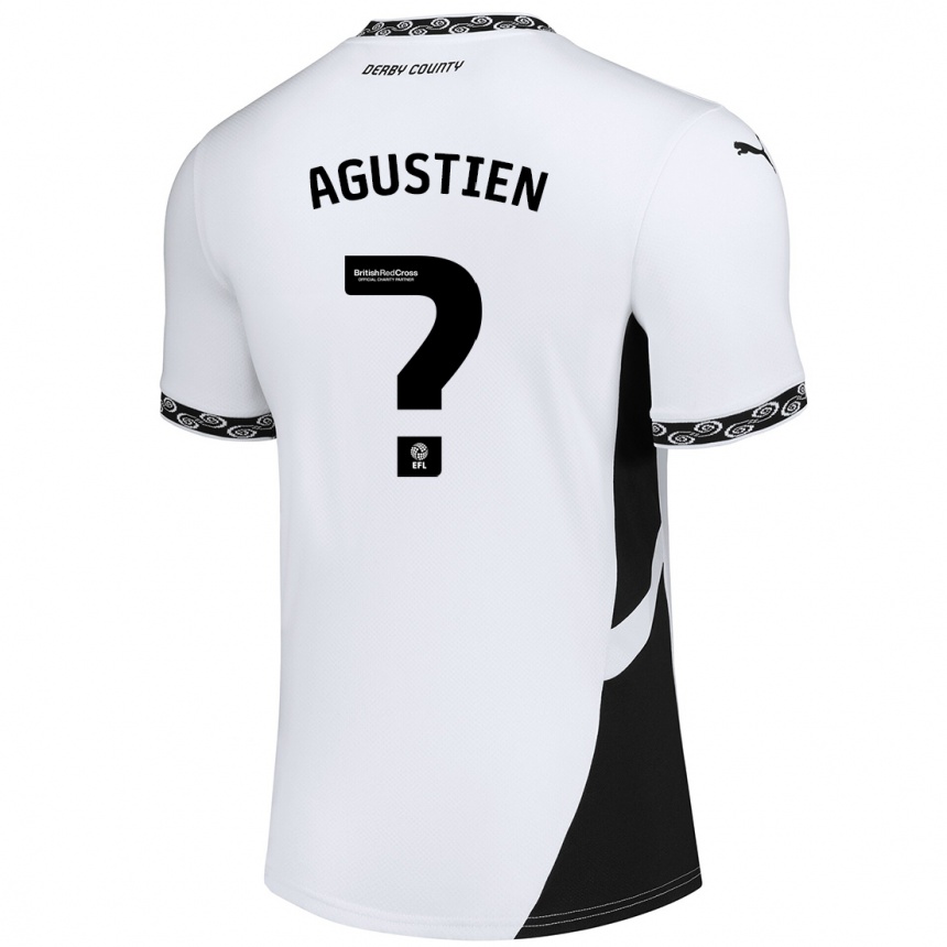 Kids Football Demiane Agustien #0 White Black Home Jersey 2024/25 T-Shirt Australia