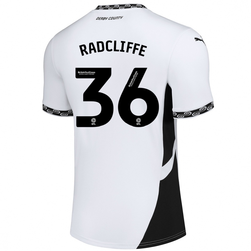 Kids Football Ben Radcliffe #36 White Black Home Jersey 2024/25 T-Shirt Australia