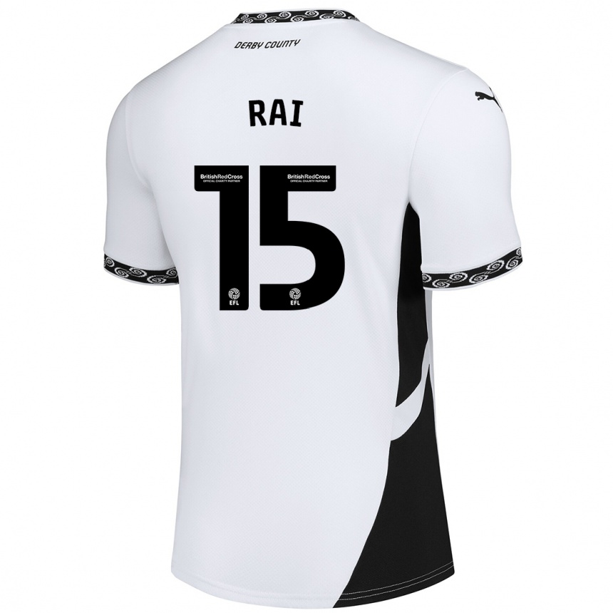 Kids Football Kira Rai #15 White Black Home Jersey 2024/25 T-Shirt Australia