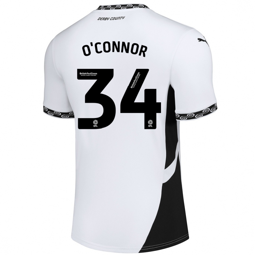 Kids Football Dolcie O'connor #34 White Black Home Jersey 2024/25 T-Shirt Australia