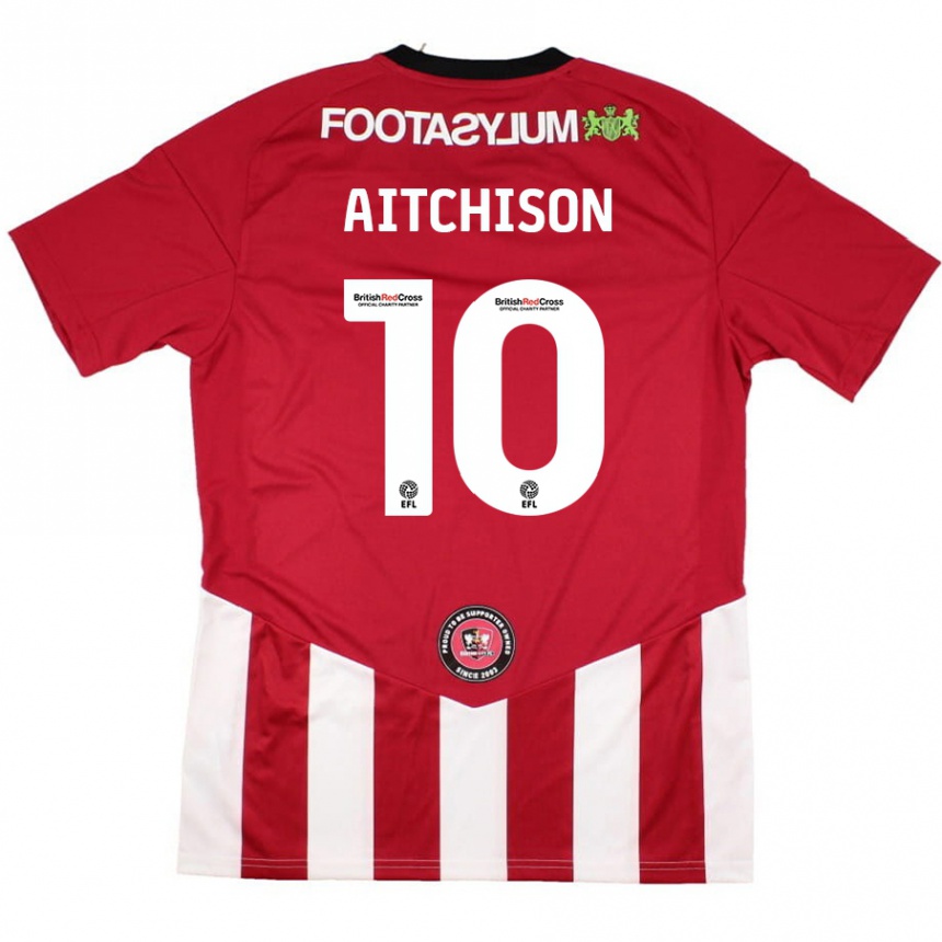 Kids Football Jack Aitchison #10 Red White Home Jersey 2024/25 T-Shirt Australia