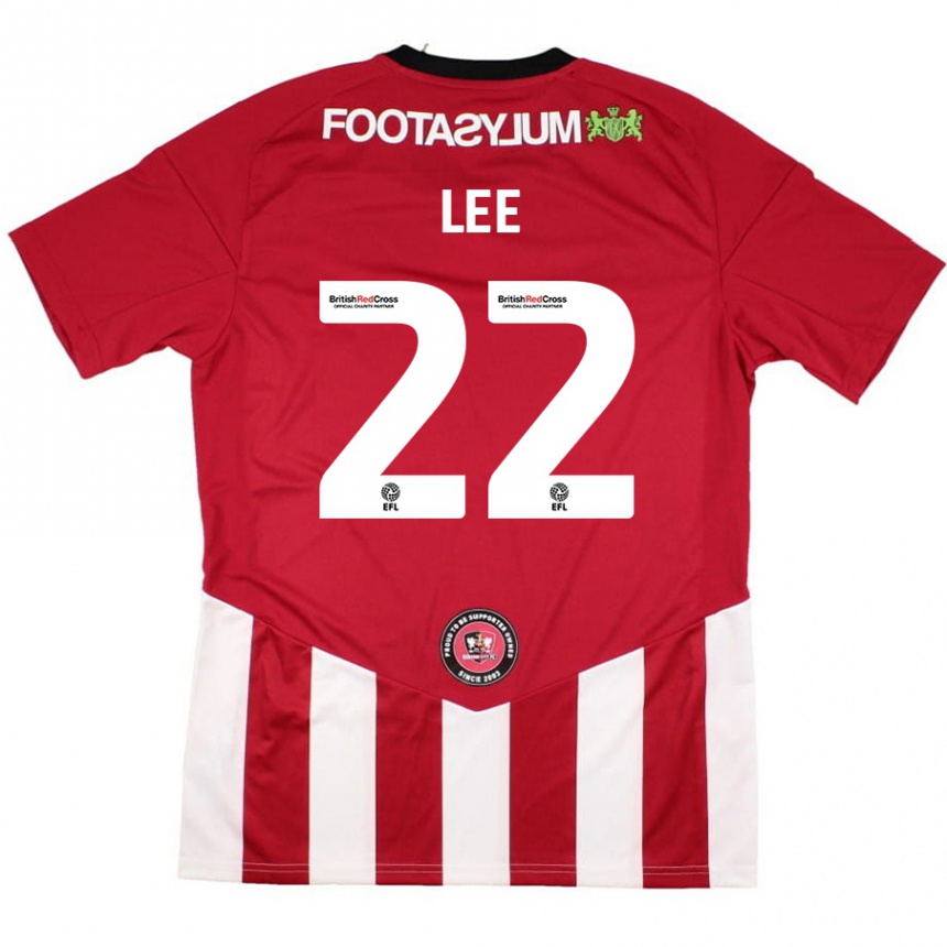 Kids Football Harry Lee #22 Red White Home Jersey 2024/25 T-Shirt Australia