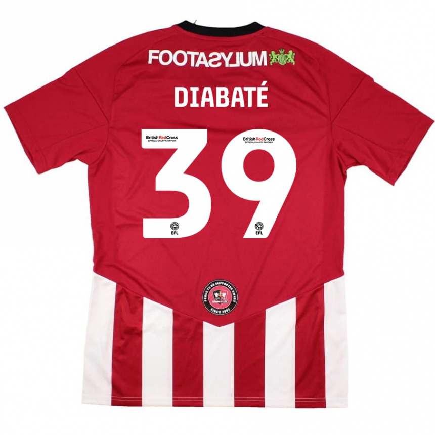 Kids Football Cheick Diabaté #39 Red White Home Jersey 2024/25 T-Shirt Australia