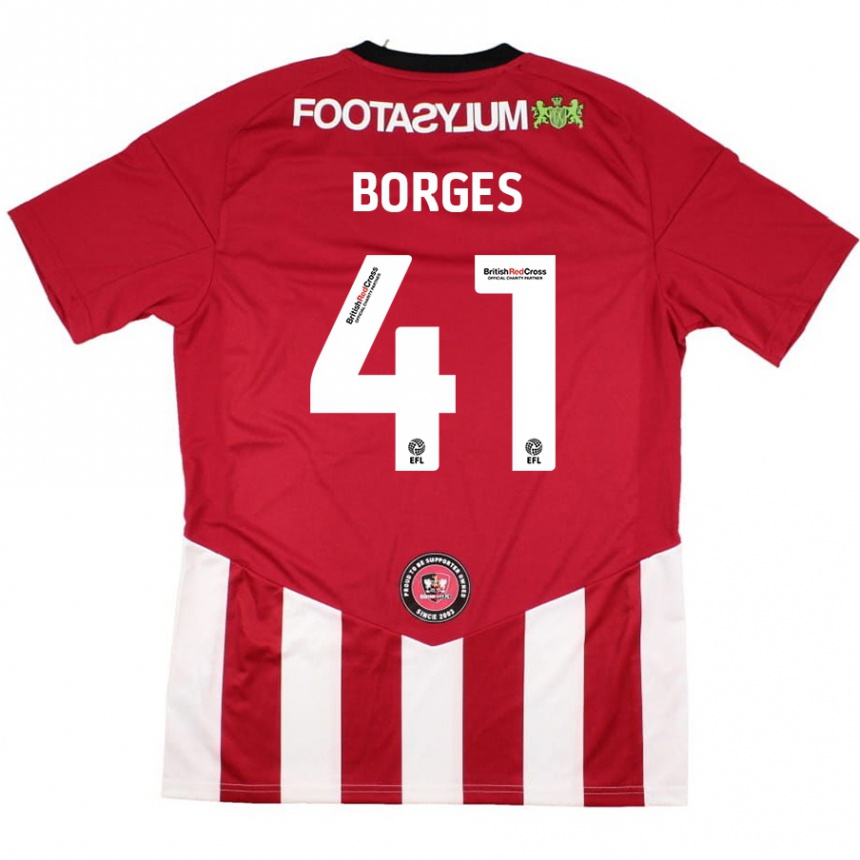 Kids Football Pedro Borges #41 Red White Home Jersey 2024/25 T-Shirt Australia