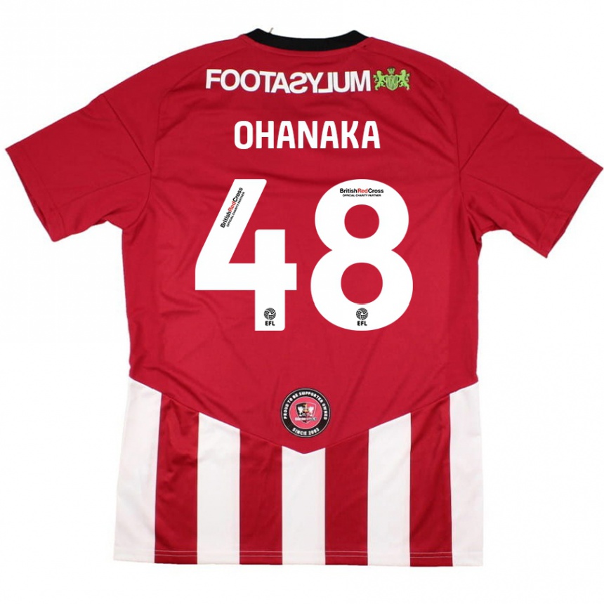 Kids Football Santino Ohanaka #48 Red White Home Jersey 2024/25 T-Shirt Australia